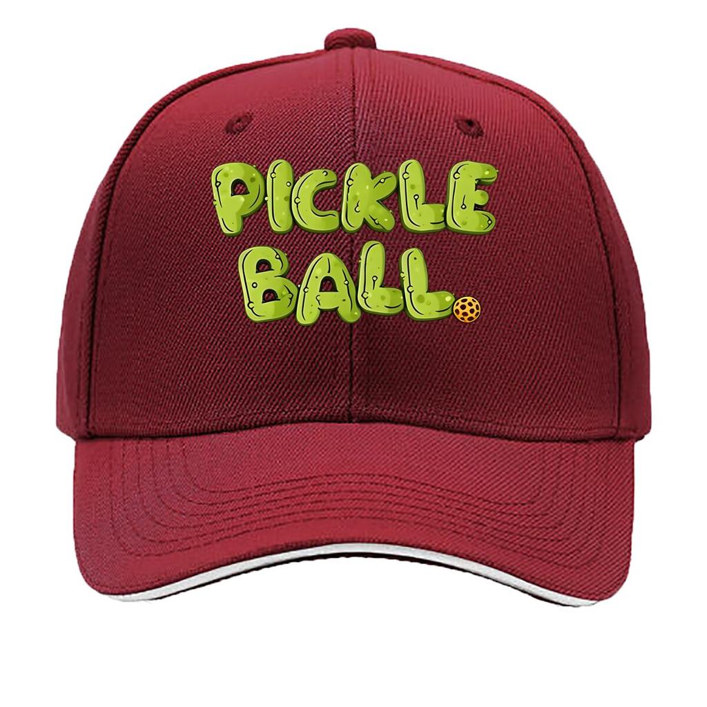 Pickleball Logo Adjustable Lightweight Urban Style Snapback with Green Orange Outdoor Sport Sandwich Baseball Cap