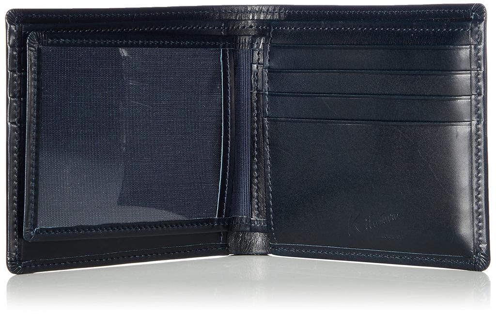 Kitamura Calfskin Bifold Wallet (Bill Compartment) RH0582 Men's Dark Blue [Navy] 10101 Free Size