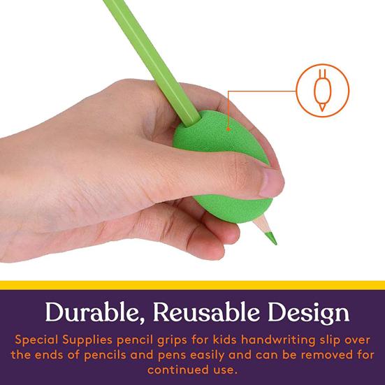 Finger Positioning Aid 6Pcs Pencil And Pen Grips for Kids Handwriting, Reusable Adults, Comfortable Soft EVA Foam Cushioned Holders Handwriting