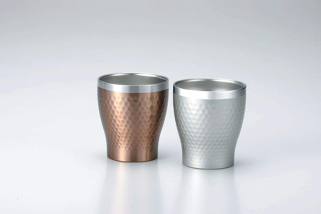 Maehata termohrnky Thermolock, stříbrno-bronzové, vakuově izolované, dvojitá konstrukce z nerezové oceli, Premier Aoyama Luxe 290ml, dárkově balené, 29828