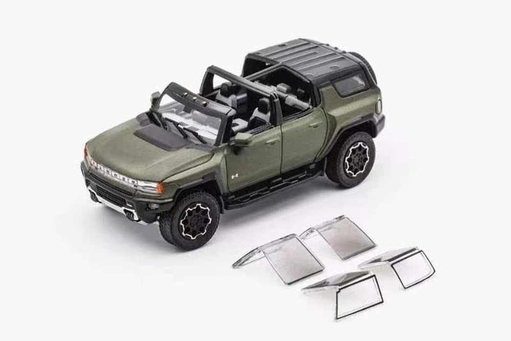 Gaincorp Products 1/64 Scale GMC Hummer EV SUV (LHD) Green Finished Product KS049-359