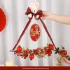 Gold Wedding Room Door Decoration Set with Xi Character Stickers
