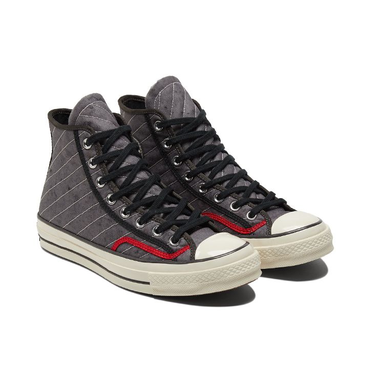Converse Chuck Taylor All Star 1970s Varsity Casual Striped High Top Canvas Shoes Unisex Sneakers Gray 172020C