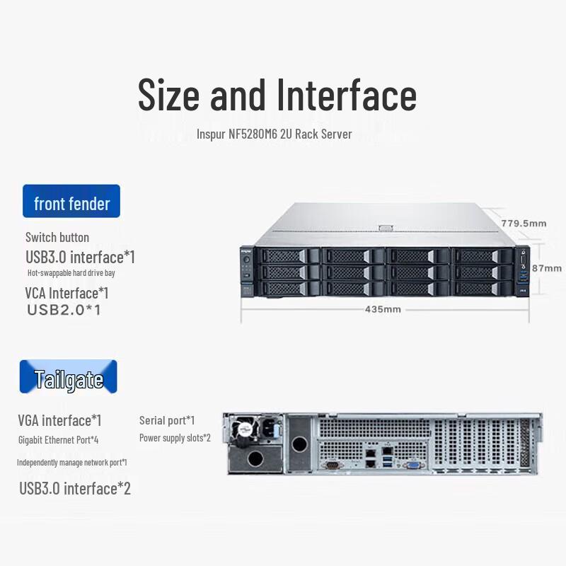 Inspur NF5280M6 AI Deep Learning Rack Server (CN version)