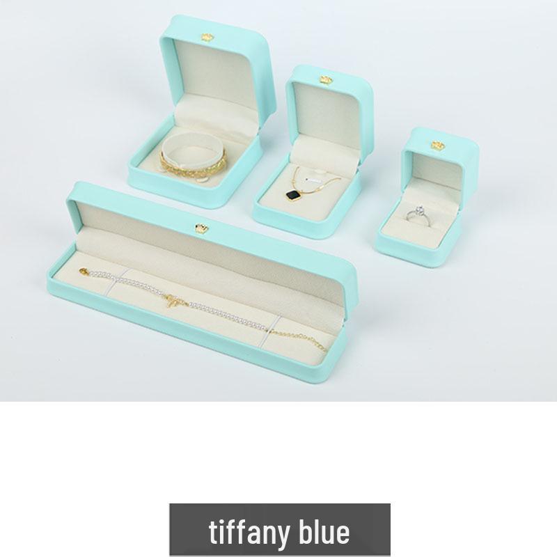 Crown Waist-Cinched PU Leather Jewelry Box for Earrings, Rings, Pendants, Necklaces, and Bracelets