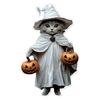 Car Mirror Hanging Decoration Cartoon Witch Cat/Kids 2D Flat Acrylic Pendant Halloween Car Rearview Mirror Ornament for Window Wall Auto Interior