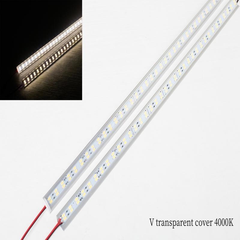 1Pcs Super Bright 72LEDs LED bar DC12V 50cm kitchen storage shelf LED profile aluminum channel rigid strip for indoor lighting