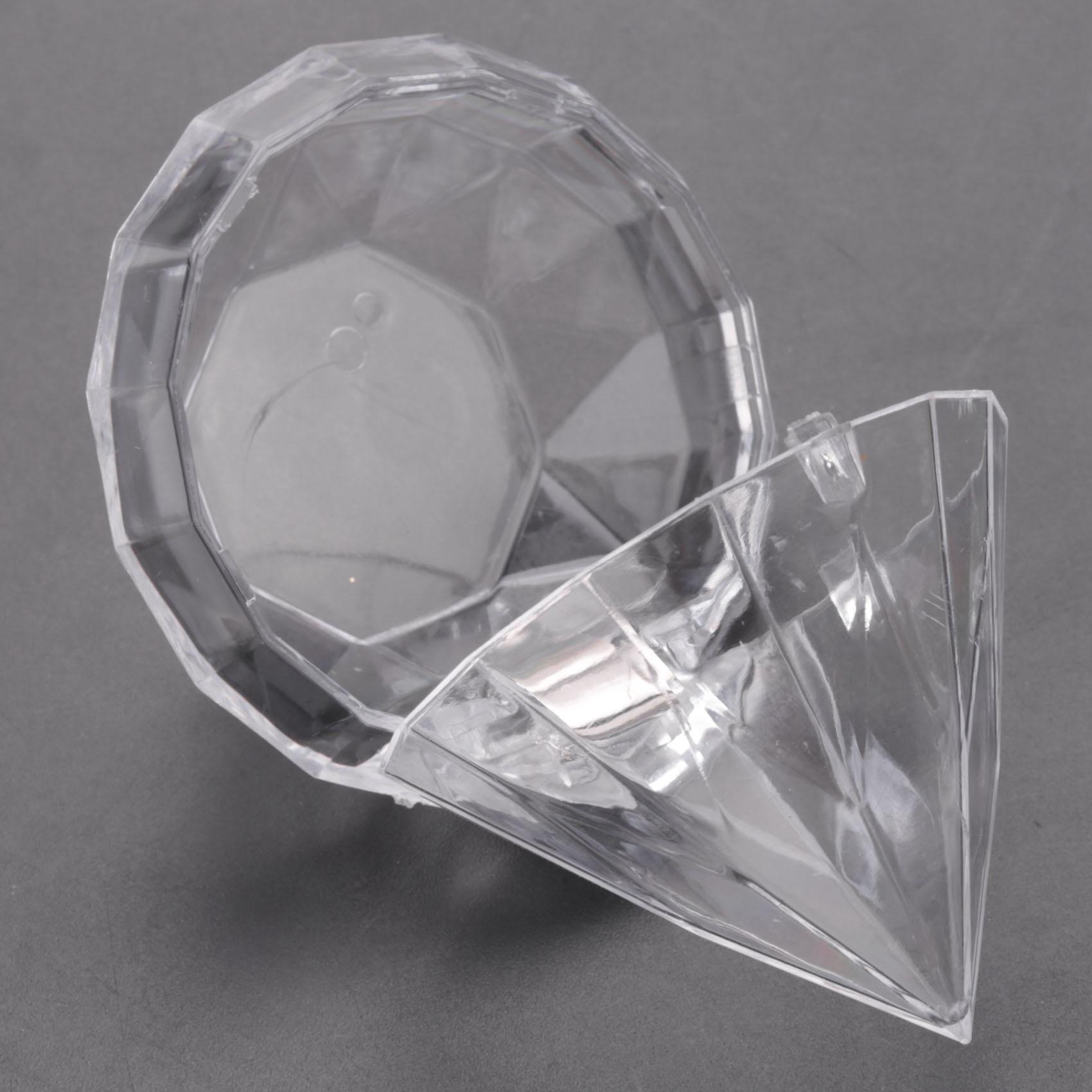 

Good-12PCS Transparent Diamond Shape Candy Box Wedding Favor Gift Boxes Party Box Clear Plastic Container Home Decor Gift прозорий