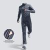 2Pcs/Set Men Sport Suit Stand Collar Zipper Long Sleeve Pullover Tops Quick-Dry