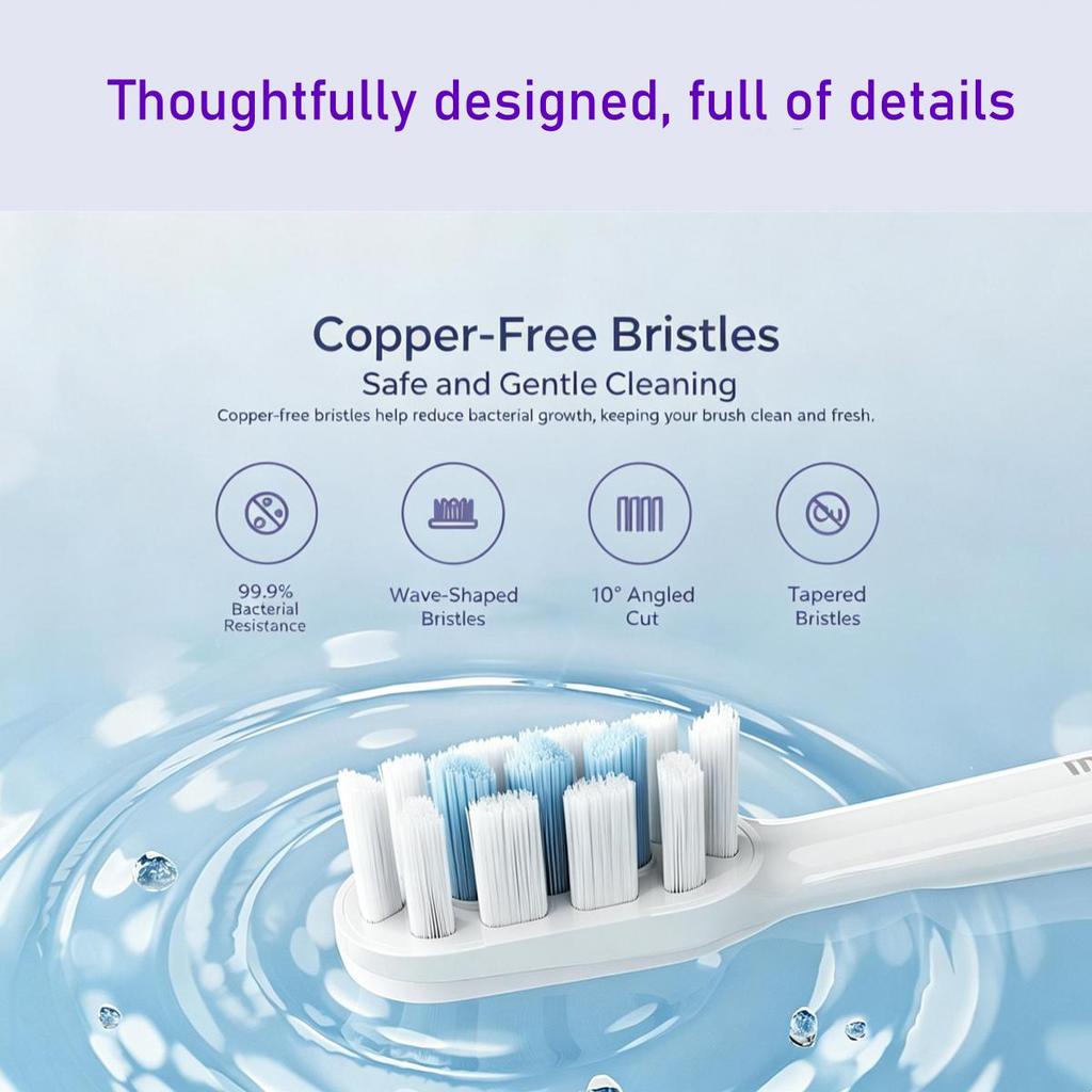 Mijia T302 Sonic Electric Toothbrush 31000 RPM Long Battery Life 150 Days Copper Free DuPont Brush Head IPX8 Waterproof 4 Modes*