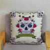 Home Decor Colorful Day Of The Dead Skull Pattern Pillow Pattern Cushion Cover Suitable For Sofa Bedroom Car Pillow Cover