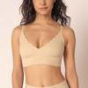 V-neck Seamless Wave Edge Bra - Wire-free, Thin, and Comfortable for Women