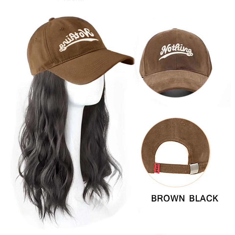 Synthetic Baseball Cap Hair Wig Pink Cap Hair Extensions Naturally Connect  Adjustable Hat Wig Heat Resistant Daily Use Wig