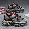 Fashion Men's Casual Sports Running Shoes 2025 Autumn New Platform Increase Vintage Distressed Sneakers Fashionable Shoes Rubber Sole