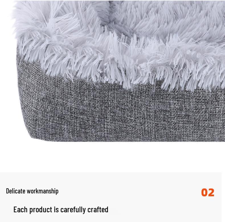 Dual-Use Fleece Pet Bed: Warm Cat Nest & Dog Mat for Autumn/Winter