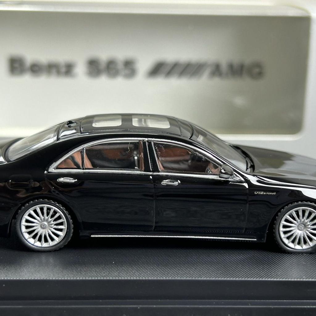 Glory Model 1:64 Mercedes-benz S65 Amg W222 Black Diecast Alloy Car Model Ornament