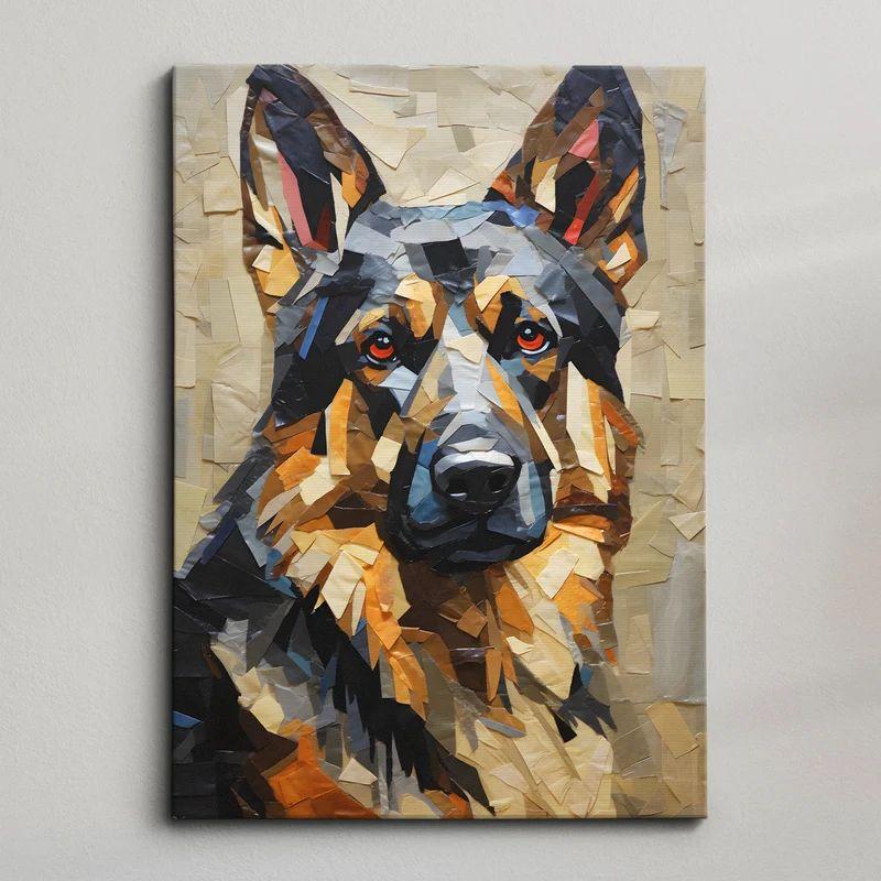 Tapestry German Shepherd funny animal dog 75x100