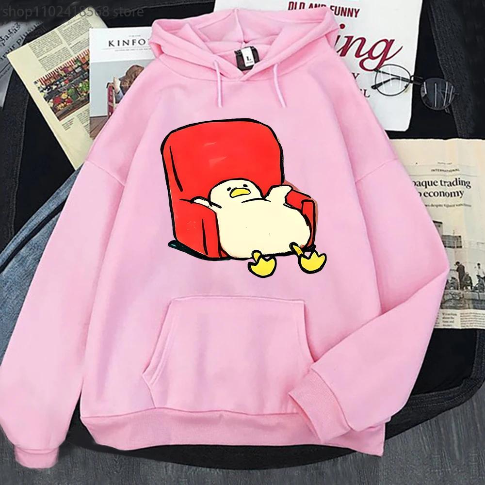 Lazy Duck Cartoon Hoodies for Men Cartoon Cute Graphic Sweatshirts Long Sleeve Casual Winter Spring Hooded Sudadera