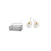 Elegant Swan Wire Basket Floating Shelf Organizer for Kitchen Bathroom Living Room Countertop