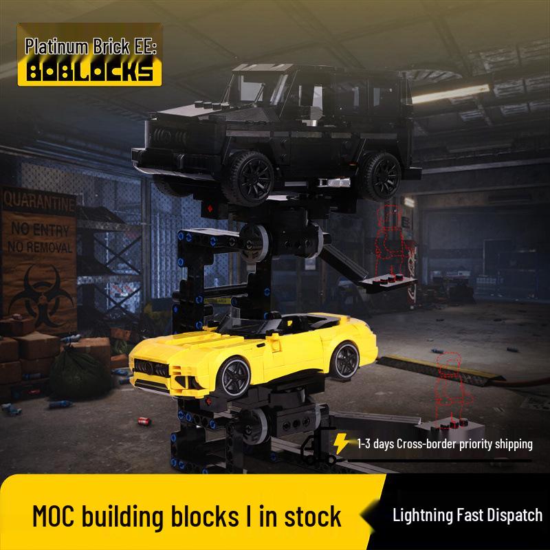 Подставка-витрина для сборки машинок, совместимая с LEGO, для детей Car Building Block Stand