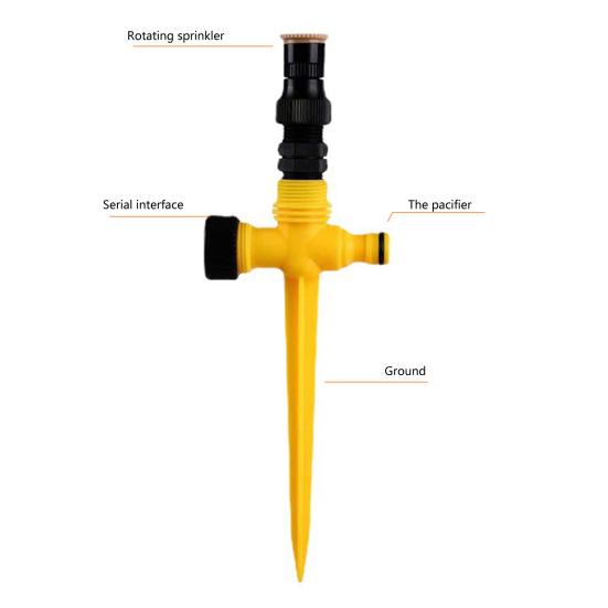 Lawn Sprinkler Adjustable 360 Degree Rotating Leak Free Convenient Easy To Install Water-Saving Plastic Garden Yard