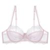 French Sexy Underwear Big Breasts Show Small Anti-sagging Underwear Summer Ultra-thin Pure Desire Large Size Lace Bra Cover