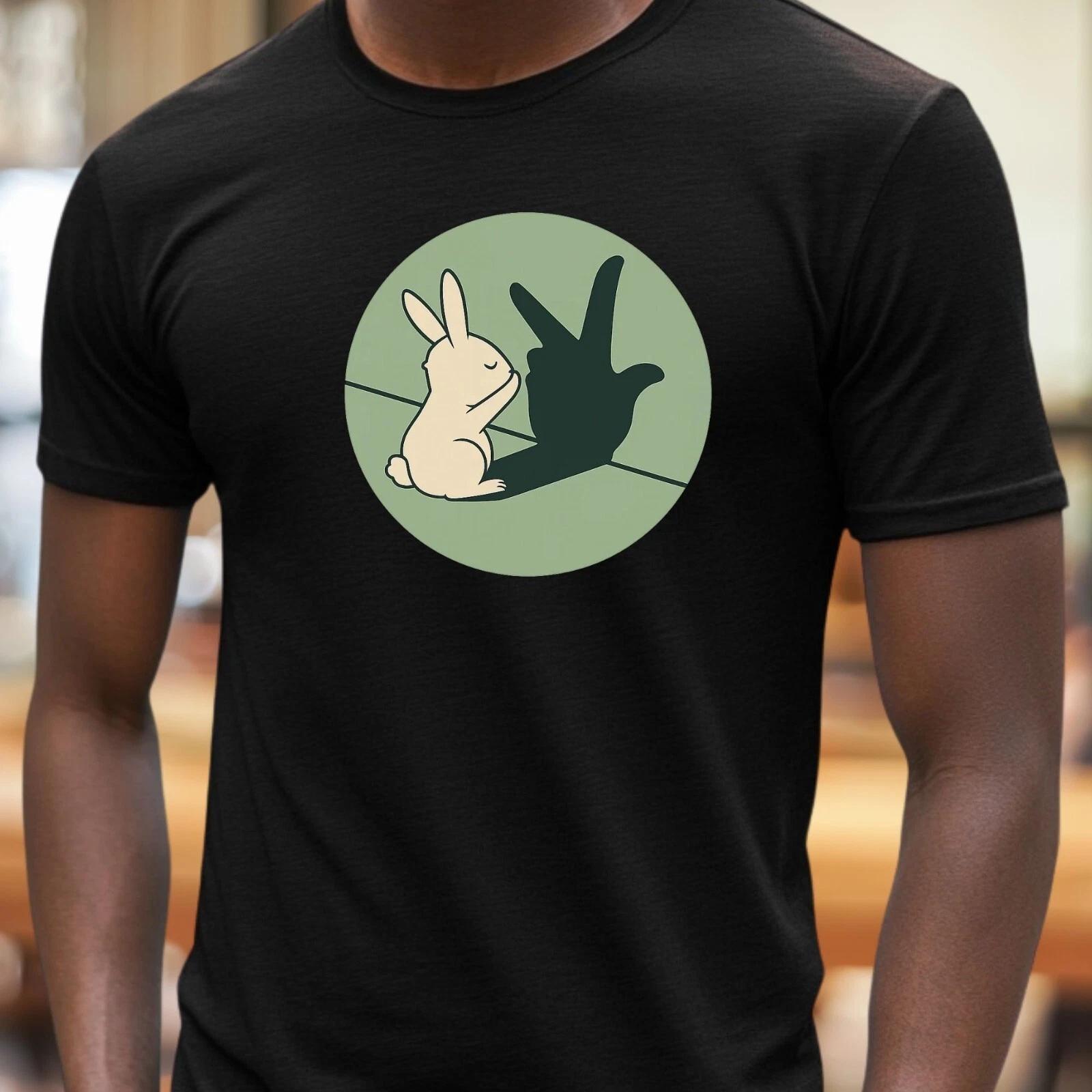 T-Shirt Herren Lustiger Hase Retro Ostern Motiv Baumwolle Größe S bis 5XL S