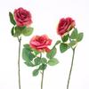 3Pcs Artificial Rose Flower Single Stem Fake Rose For Proposal Wedding Bouquet Home Party Table Centerpiece Decoration
