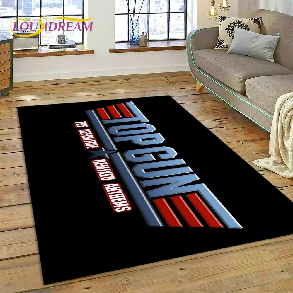 Top Gun Sign Tom Cruise Fighter Carpet Rug for Bedroom Living Room Home Sofa Decoration,Children Game Large Decor Floor Mat Gift