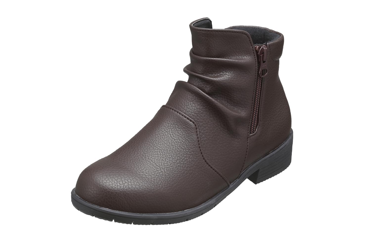 

Pansy 4634 Waterproof Double Brown Women s Boots, 4E, Zipper, 24.0cm Heel,