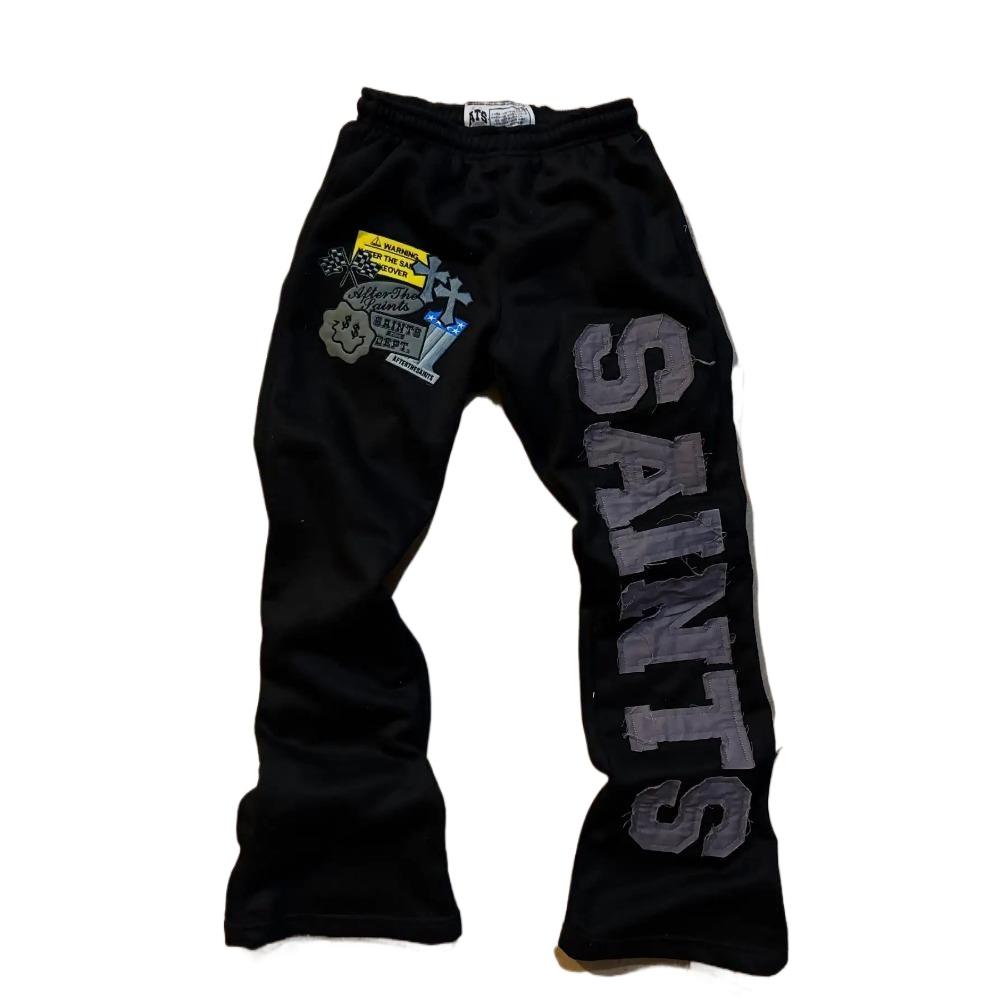 Pantaloni Sportivi Streetwear Y2K Uomo Donna Hip Hop Retro Ricamo Lettere Patchwork Casual Elastici Vita Alta Pantaloni da Jogging