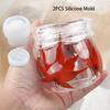 2 Stück DIY Kristall Tropfer Epoxidharz Puddingbecher Aufbewahrungsbox Deckel Schmuckbecher Silikon Spiegelform