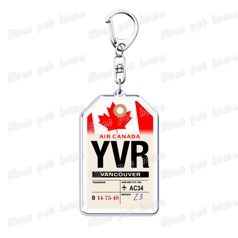 Plane Ticket Koffer Keyrings for Accessories Bag Key Chain Ring Jewelry Fans Gifts Travel Country Label Keychain Llaveros