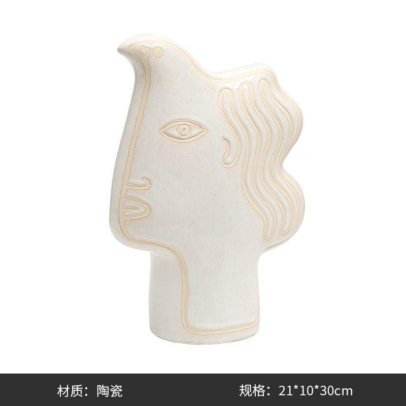 

Простые и абстрактные керамические украшения для лица в форме птиц. Выставочный зал, офисный стол, новые и уникальные декоративные изделия.