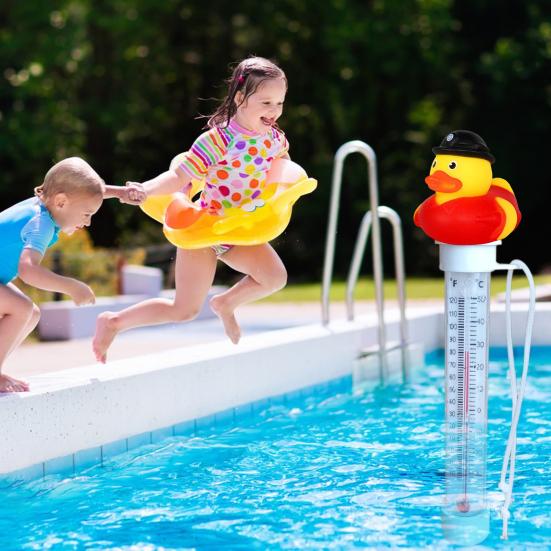 Floating Pool Thermometer Easy To Read Duck Design Water Thermometer for Outdoor Indoor Swimming Pools Spas Hot Tubs Aquariums