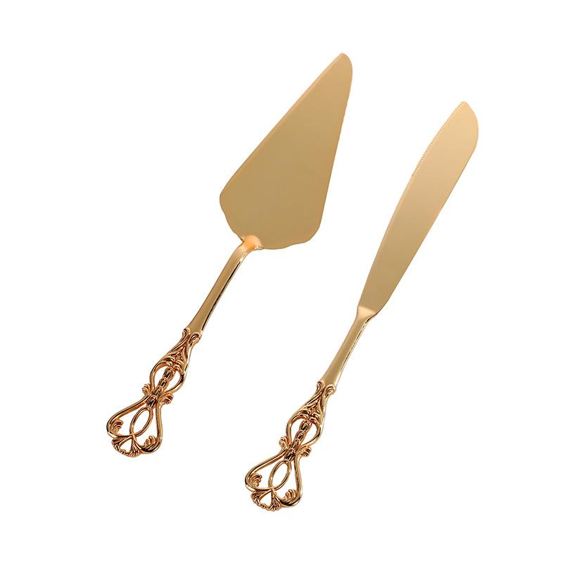 2 Stücke Zepter Silber Kuchenmesser und Schaufel Pizza Brotmesser Hochzeit Partei Liefert Kuchenmesser Dreieck Brotschaufel Backenwerkzeuge