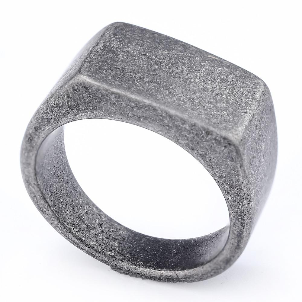 

Minimalist Titanium Steel Ring Fashionable Rectangle Mirror Polish Small Niche Jewelry for Women Men No. 15