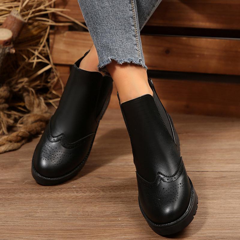 Large size Martin boots autumn and winter new European and American thick heel short boots