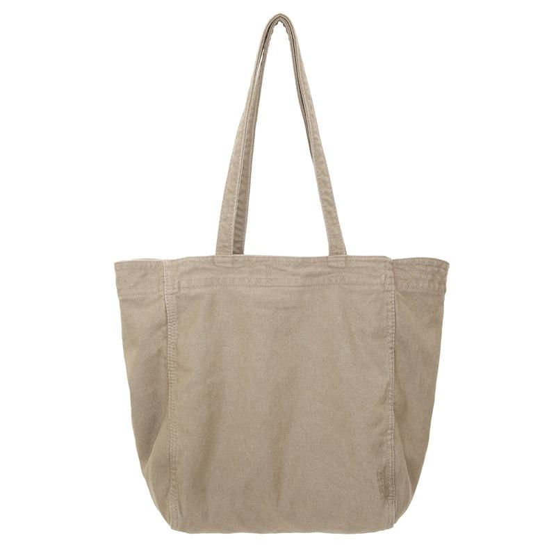 Lazy wind canvas bag, new large-capacity commuter tote bag, casual versatile shoulder bag, portable shopping bag.