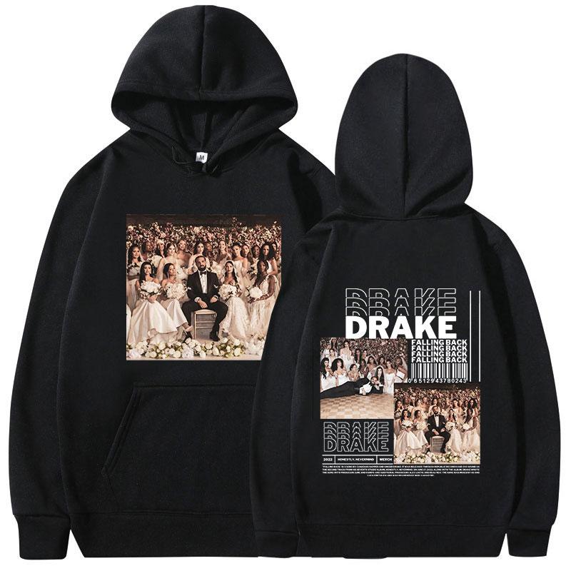 Rapper Drake Music Album Cover Graphic Hoodies Men's Fashion Hip Hop Vintage Sweatshirts Autumn/Winter Fleece Warm Pullovers Y2k