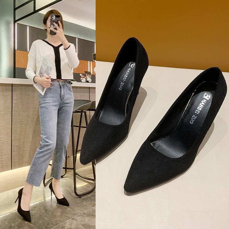 Autumn and Winter New Thin Heel Pointed Fashion Casual Professional Foot Shoes