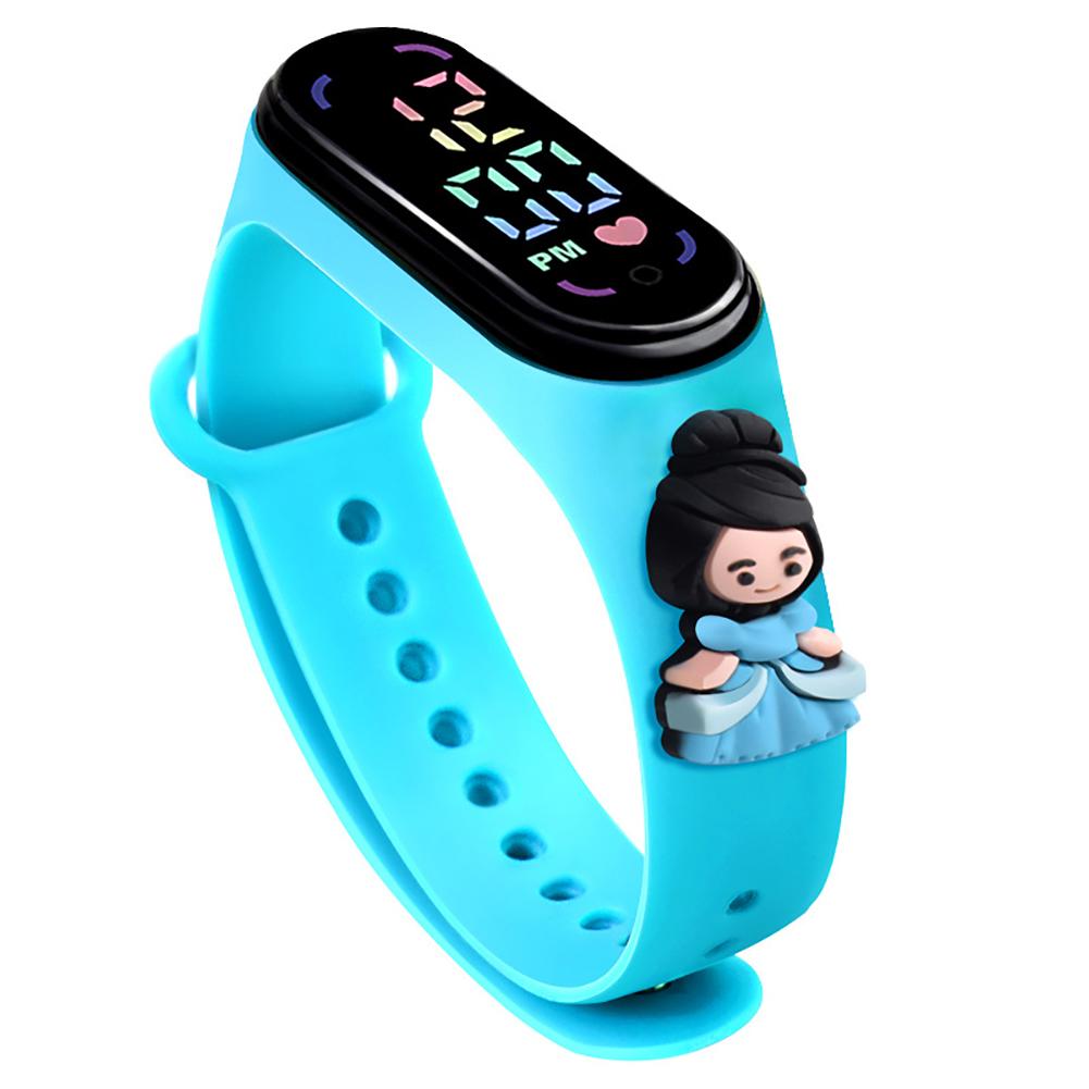 Reloj Electrónico Deportivo para Exteriores para Niños con Muñeco de Dibujos Animados Anime, Reloj Digital con Funciones de Calendario, Hora y Mes