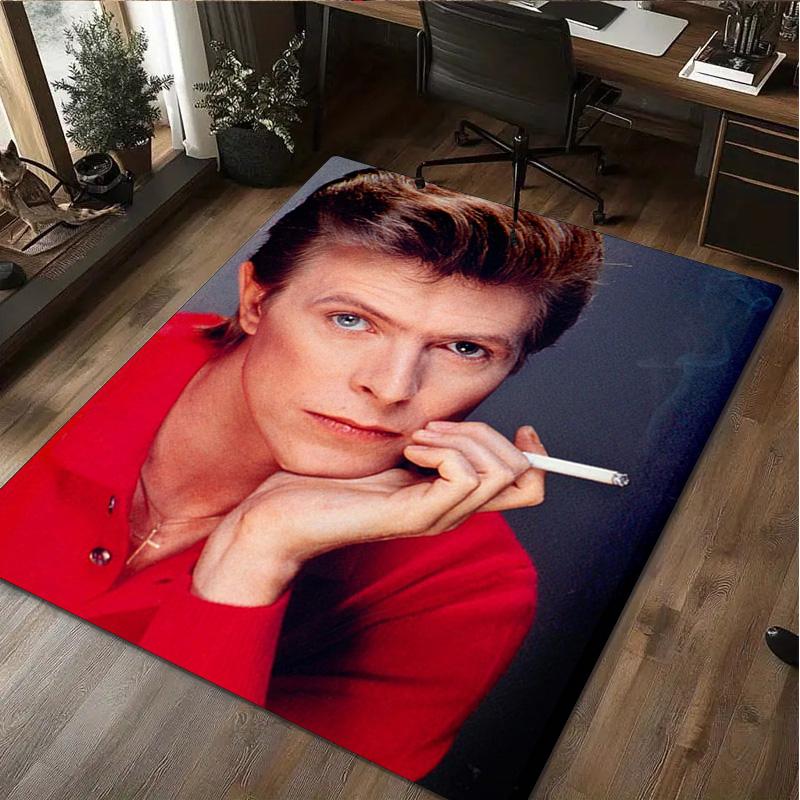 David Bowie Teppich Büro Dekorativer Teppich Für Wohnzimmer Schlafzimmer Fußmatte Bodenläufer Computerstuhl Bereichsteppich perfektes Weihnachtsgeschenk