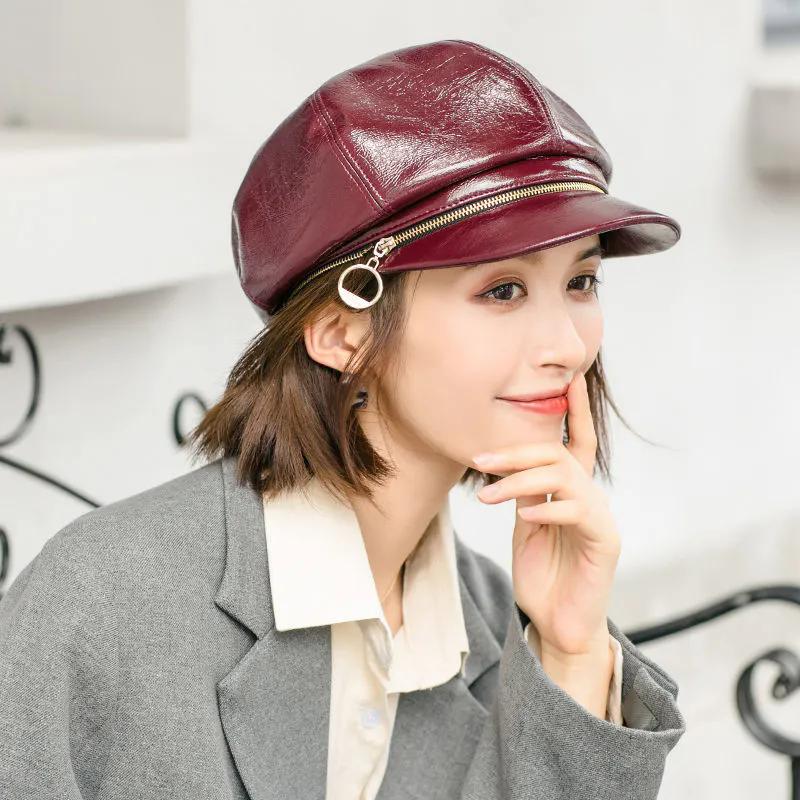 

WTEMPO Однотонные Ветрозащитные Холодостойкие Ретро Элегантные Теплые Плотные Шапки Женские Осенне-Зимние Повседневные Универсальные Шапки 1pc вино красного