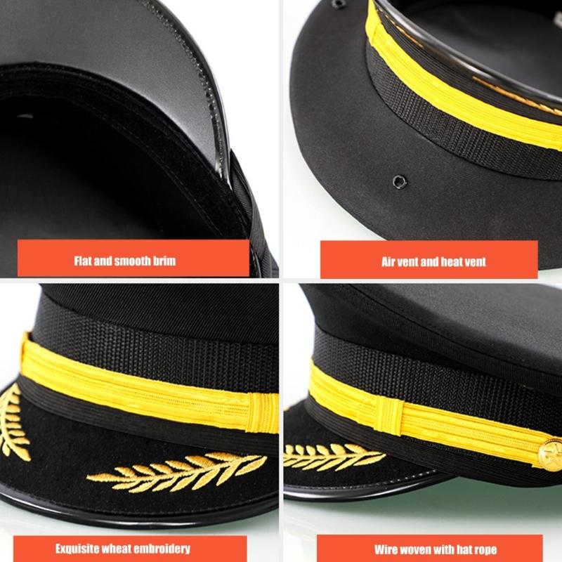 Roleplay Uniform Hat Unisex Adult Security Guard Hat Party Gathering Hat Wide Brimmed Hat