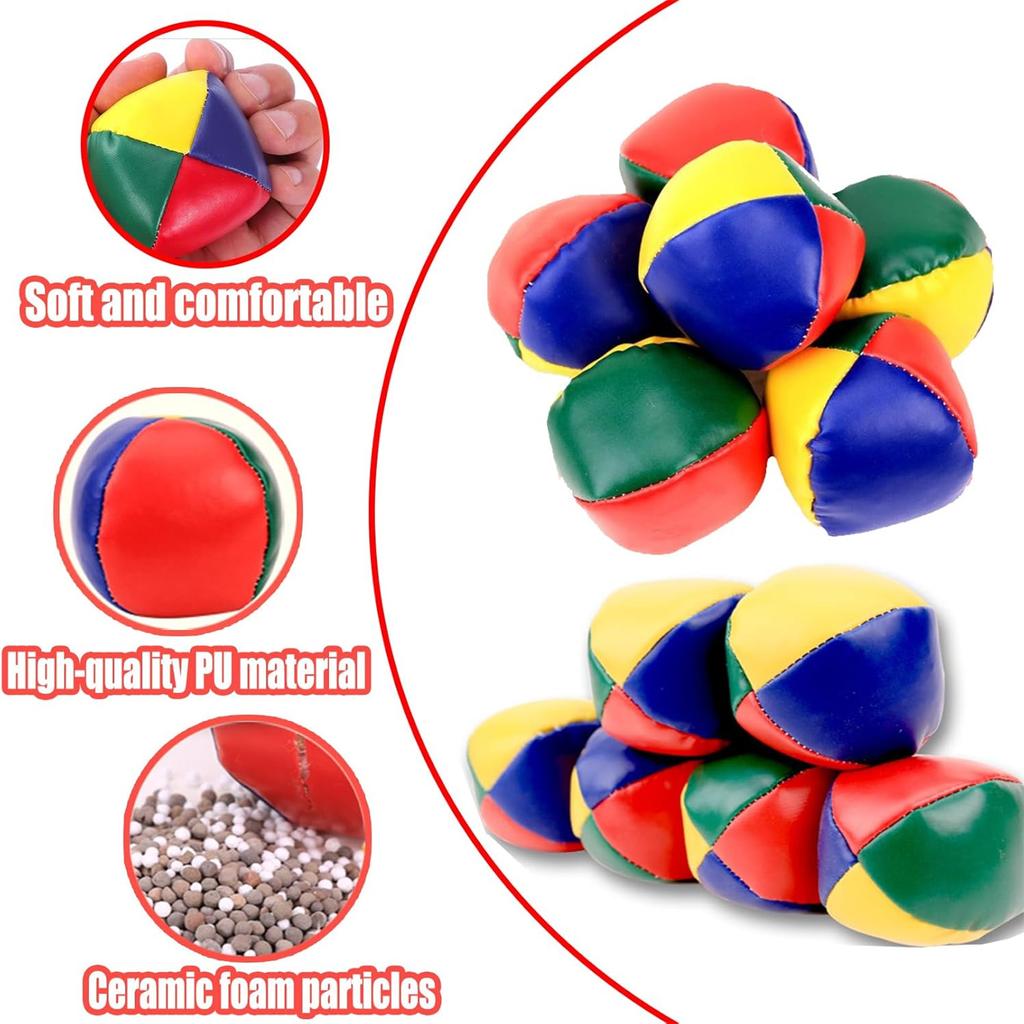 1/3/6Pcs Juggling Balls for Beginners Soft Juggle Ball Kit Easy-to-Handle Mini Juggling Balls Perfect for Fun and Stress Relief