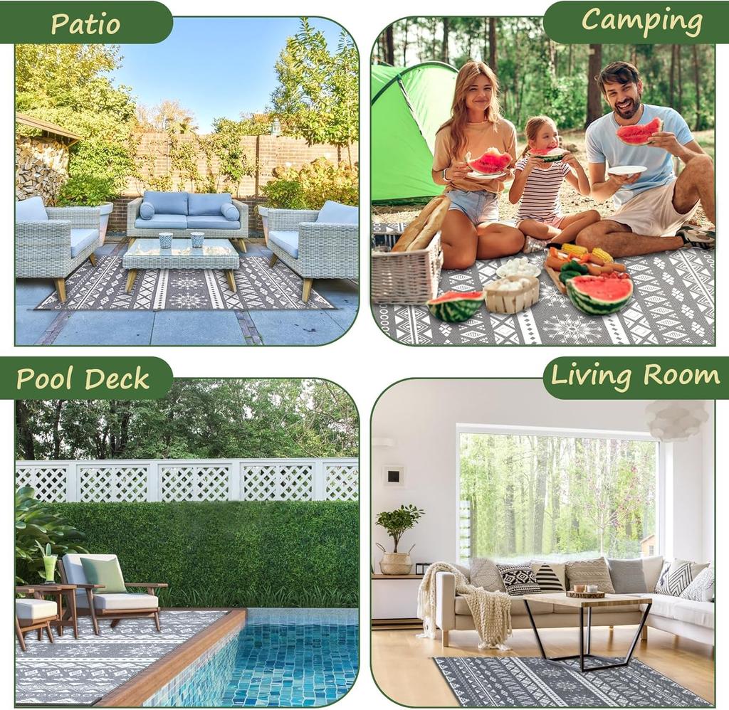 Outdoor Carpet, Bohemian Style, Foldable Garden Rv Camping Picnic Mat, Indoor Living Room Carpet, Home Decoration