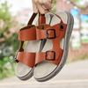 Fashion 2025 Men's Leather Casual Shoes Thick Soles Wear-resistant Soles Summer Sandals High-quality New Outdoor Men's Beach Shoes