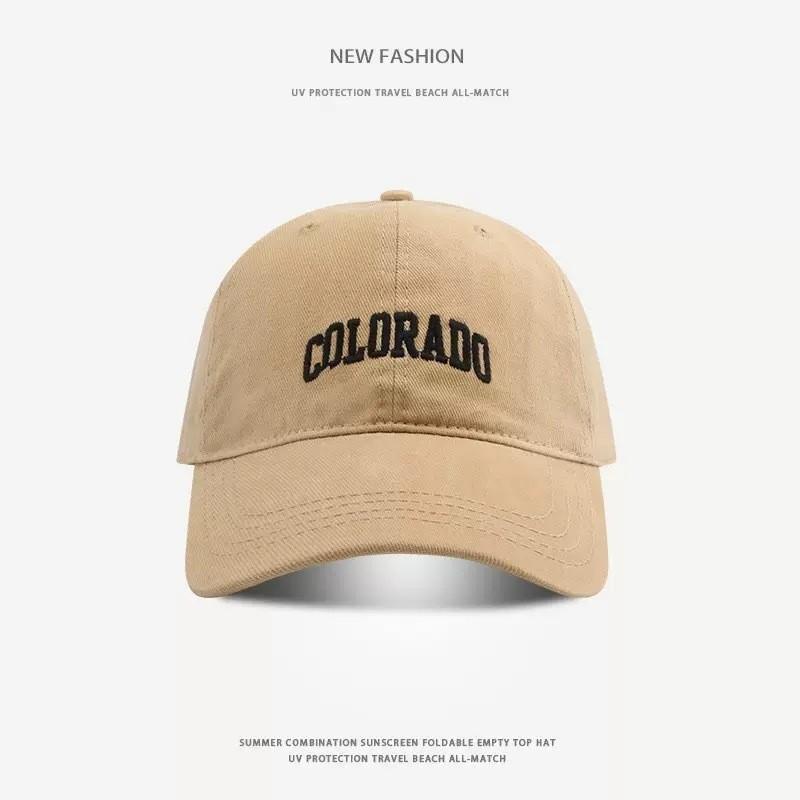 Embroidered Bear Baseball Cap With Wide Brim Adjustable Sun Protection For Casual Men Women