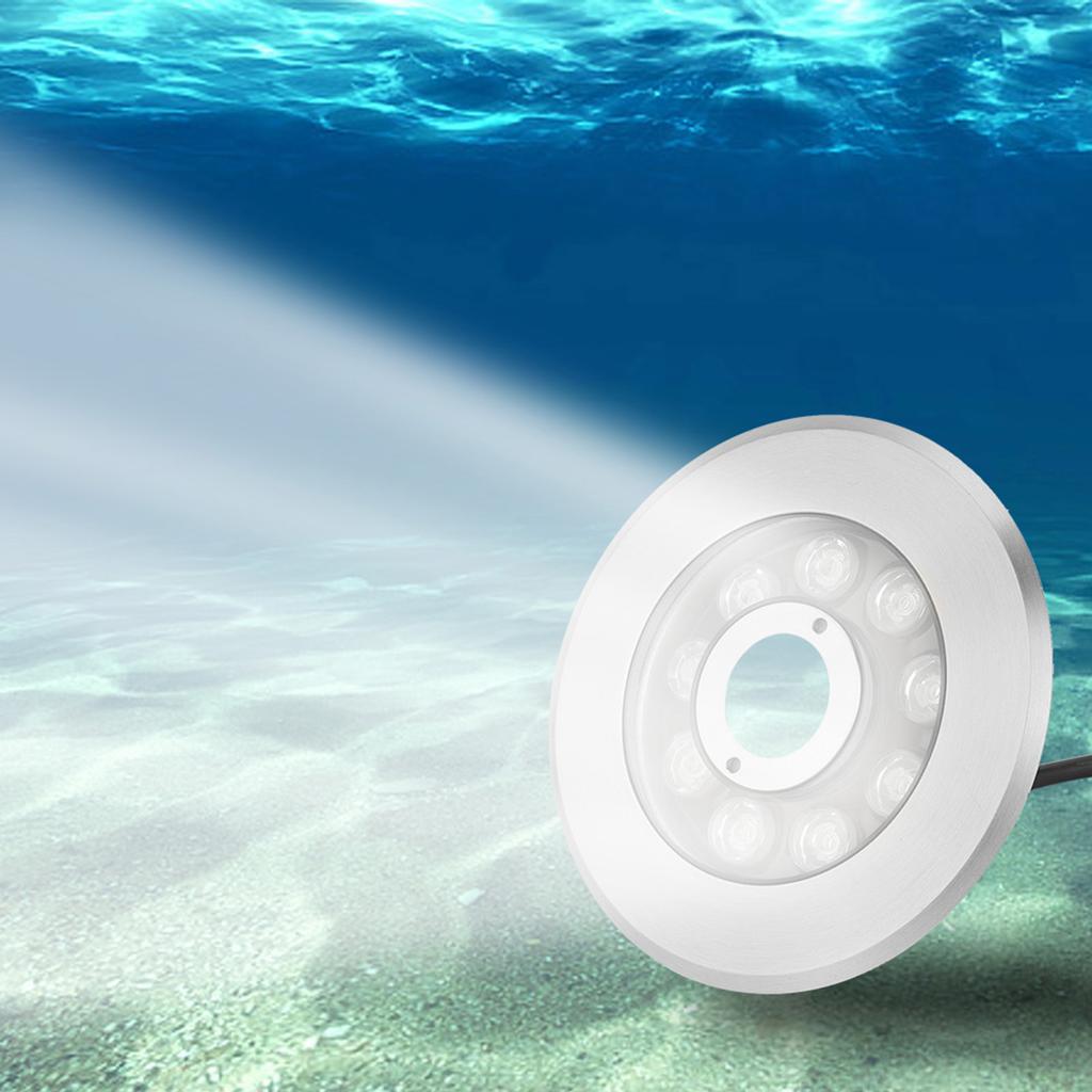 AC12V LED Underwater Lamp IP68 Waterproof Pool Light for Fountain Swimming Pool 9W White